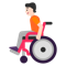 Person in Manual Wheelchair- Light Skin Tone emoji on Microsoft